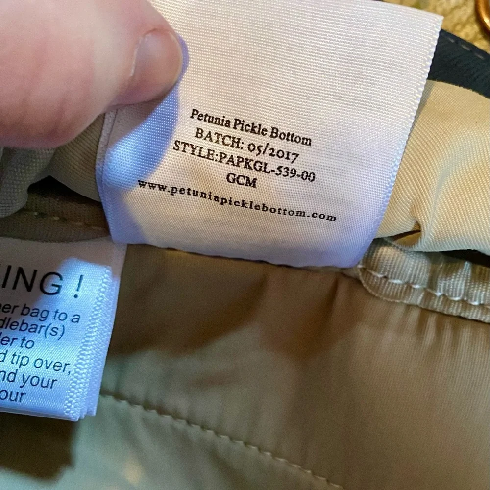 💥Petunia Pickle Bottom Pathway Pack Natural Canvas Navy Diaper Bag💥